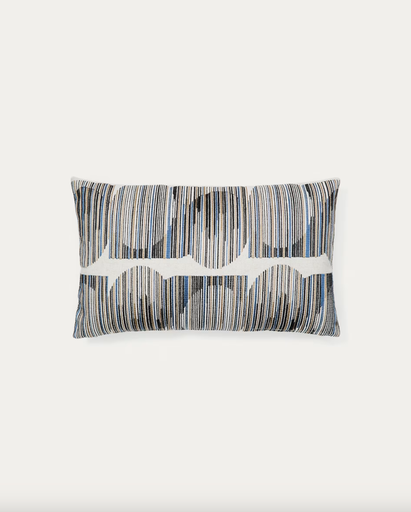 [X00181FA35] LOG : Housse de coussin Log avec broderie graphique multicolore 30x50 cm