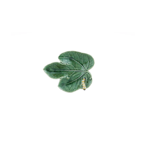 [65024053] COUNTRYSIDE LEAVES : Feuille de figuier avec chenille 18,5 cm