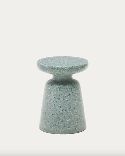 [J2200020PR06] MESQUIDA : Table d'appoint extérieure Mesquida en terrazzo vert 39 cm