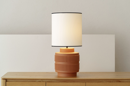 [34JZ24026N] SOHO : Lampe de table en céramique carrelage 32x70 cm 