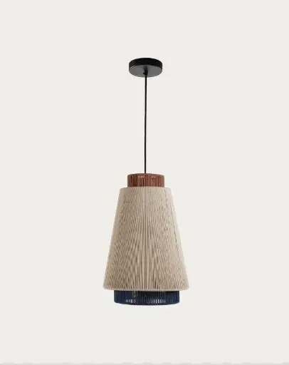 [YG0959R35] YUVIA : Suspension en coton finition beige, bleue et terracotta