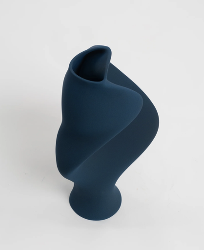 [12187000F11960] SONIA : Vase Sonia Blue Velvet 