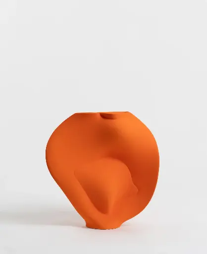 [12619000F10315] HEART  : Vase Cœur - Flamme Orange