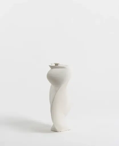 [12619000F10064] HEART  : Vase Cœur - Sel Blanc