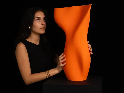 [12621000F10315] CORE : Vase Le Noyau - Flame Orange