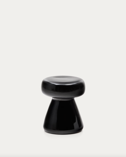 [J2200025KK01] MANYA : Table d'appoint Manya en cerámique noir 38 cm
