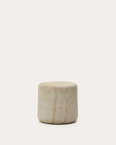 [O00026CE39] DRASI : Table d'appoint Drasi en ciment avec finition effet travertin 46 cm