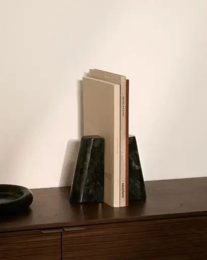 [R00333PM19] SERELA : Serre-livres en marbre vert