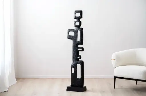 [34JE23015] NIM : Grande sculpture en métal 31x20x145 cm