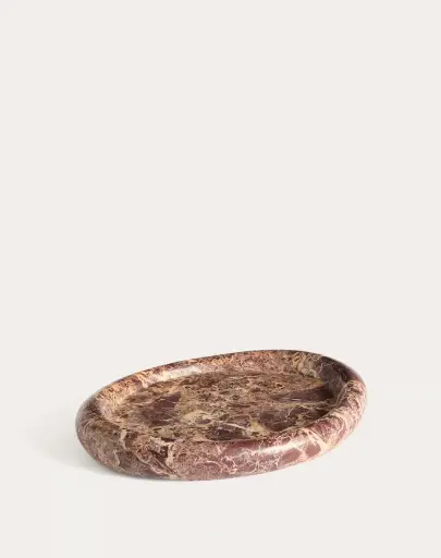 [R00322PM09] LENOREL : Plateau en marbre grenat 30x23 cm