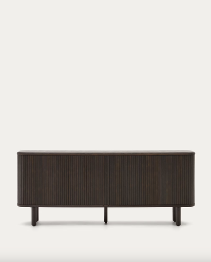 [M0100011MM51] MAILEN : Buffet Mailen 2 portes en bois de frêne foncé 180 x 75 cm