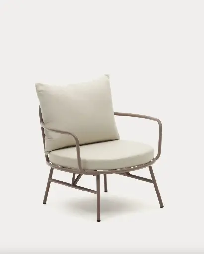 [J1700032RR10] BRAMANT : Fauteuil Bramant en acier finition mauve