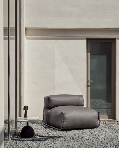 [S803_11_TJ02] SQUARE  : Assise avec dossier gris foncé 101x101cm