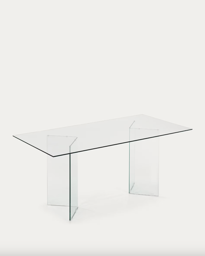 [C418C07] BURANO : Table à manger Burano Verre 180x90cm