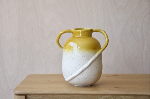 [34N21607A] CASTRO : Vase Moutarde 25x23x27cm