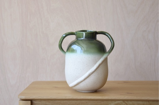 [34N21607V] CASTRO : Vase Vert 25x23x27cm