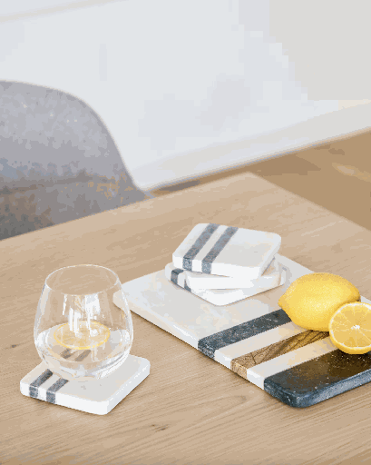 [IT0407PR06] SASKIA : Saskia Plateau Saskia en marbre blanc, marron et vert