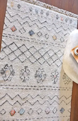 [5703MT/IV22] SEABERT : Tapis multi/ivory 160x230cm