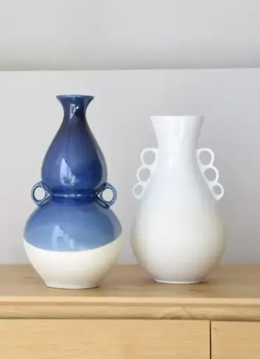 [SP23219] MER  : Vase en céramique blanc 19x33cm