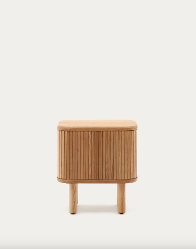 [N1200006MM50] MAILEN : Table de chevet Mailen en bois de frêne avec finition naturelle l 50 x 55 cm