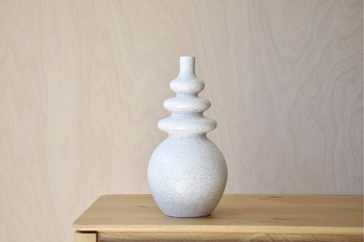 [34JZ22781P] TEMPIO : Vase white 18x35 cm 