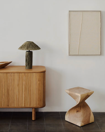 [CC0802M46] HAKON : Table d'appoint Hakon en bois de manguier 30 x 30 cm