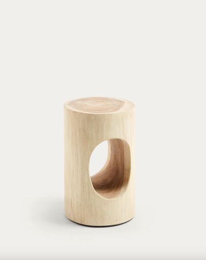 [CC0803M46] HALKER : Table d'appoint Halker en bois de mungur 30 cm
