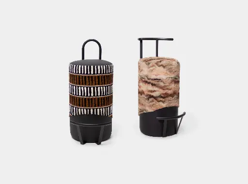 [1980300000001] HORN-A : Tabouret haut ethnic