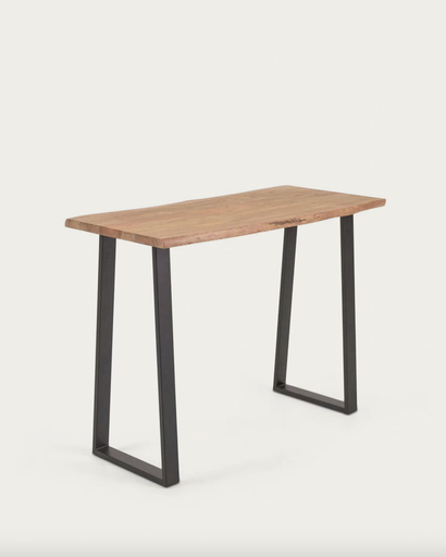 [CC6005M43] ALAIA Table haute : Table haute Alaia en bois d'acacia finition naturelle 140 x 60cm