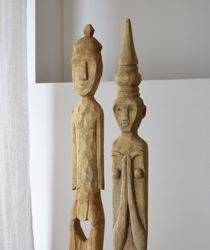 [34FO2356] ICONE : Bois sculpté 15x10x135 cm