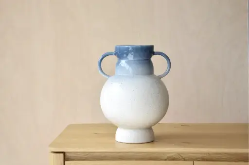 [34N22596A] ITACA : Jar bleu en céramique 24x32 cm