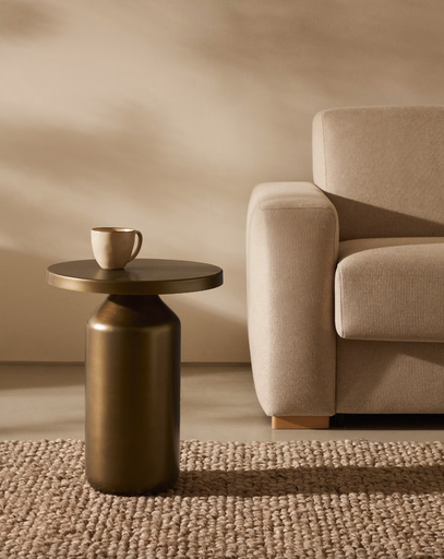 [T0500024RR53] MALYA : Table d'appoint finition cuivre 40,5 cm 