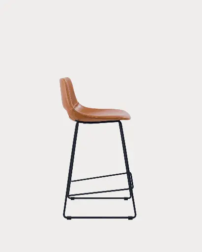 [CC0912U10H] ZAHARA : Tabouret Zahara en polyuréthane marron hauteur 65 cm