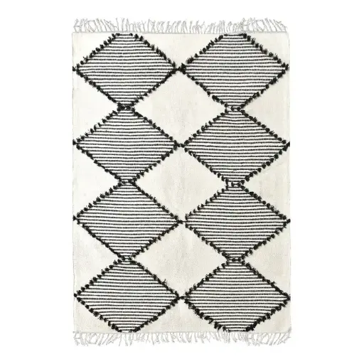 [5702IV/CH16] LAMBENT : Tapis ivory/charcoal 160x230 cm