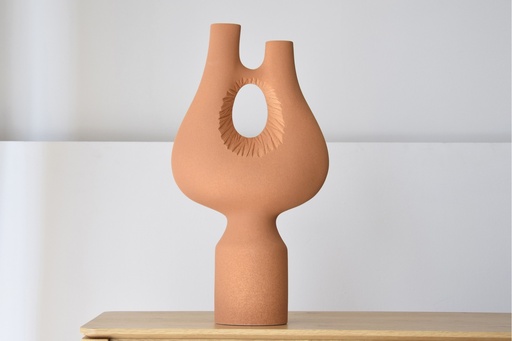 [TP341TE] VACIO : Sculpture orange 32x20x52 cm 