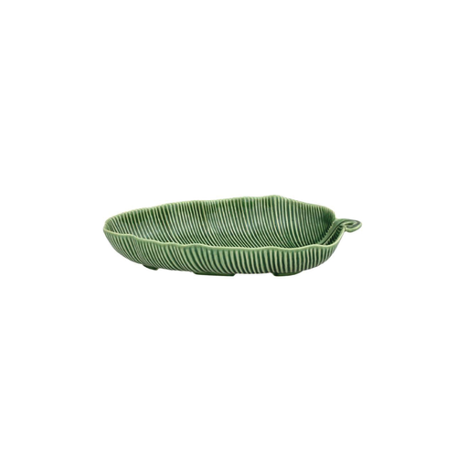 [65003310] LEAVES : Bol à salade 39,5 cm feuille de bananier verte