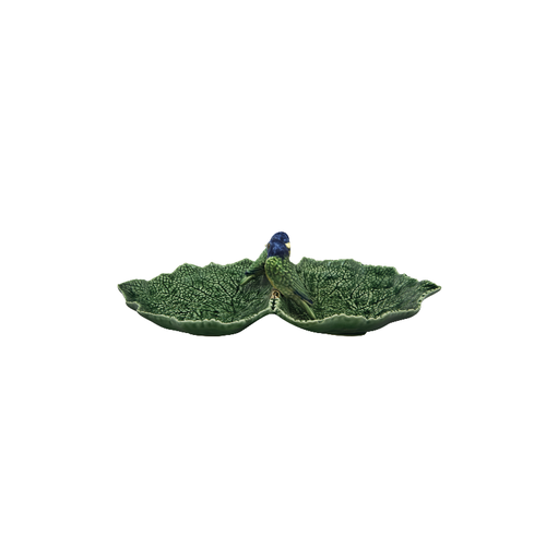[65002944] CINERARIA : Double feuille avec oiseaux bleus