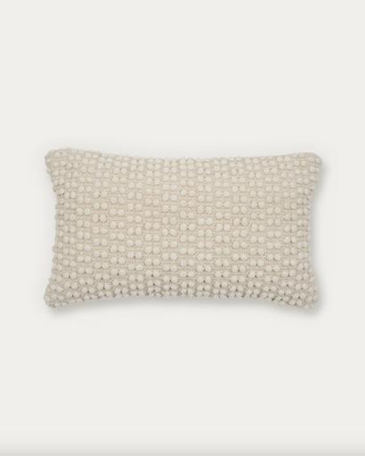 [X0500130JJ05] MASCARELL : Housse de coussin Mascarell en coton et polypropylène blanc 30 x 50 cm