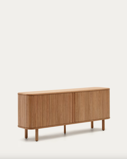 [M0100011MM50] MAILEN  : Buffet Mailen 2 portes en bois de frêne avec finition naturelle 180 x 75 cm