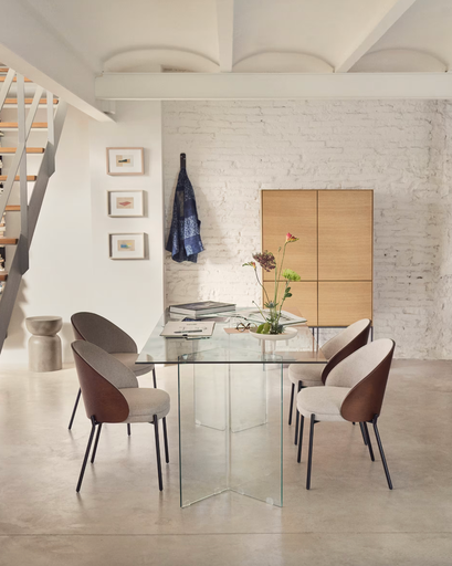 [T0100048CC07] BURANO : Table Burano en verre 200 x 90 cm