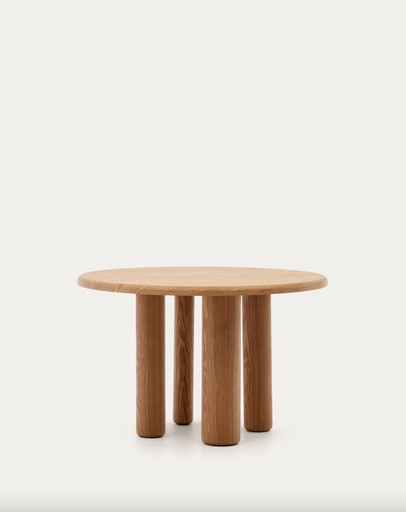 [T0300022MM46] MAILEN  : Table ronde Mailen en bois de frêne avec naturel 120 cm