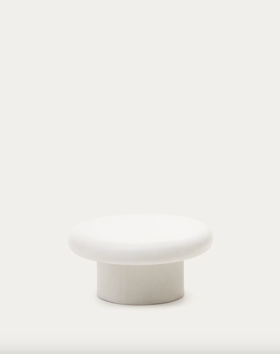 [J0300079PR05] ADDAIA : Table basse ronde Addaia en ciment blanc Ø66 cm